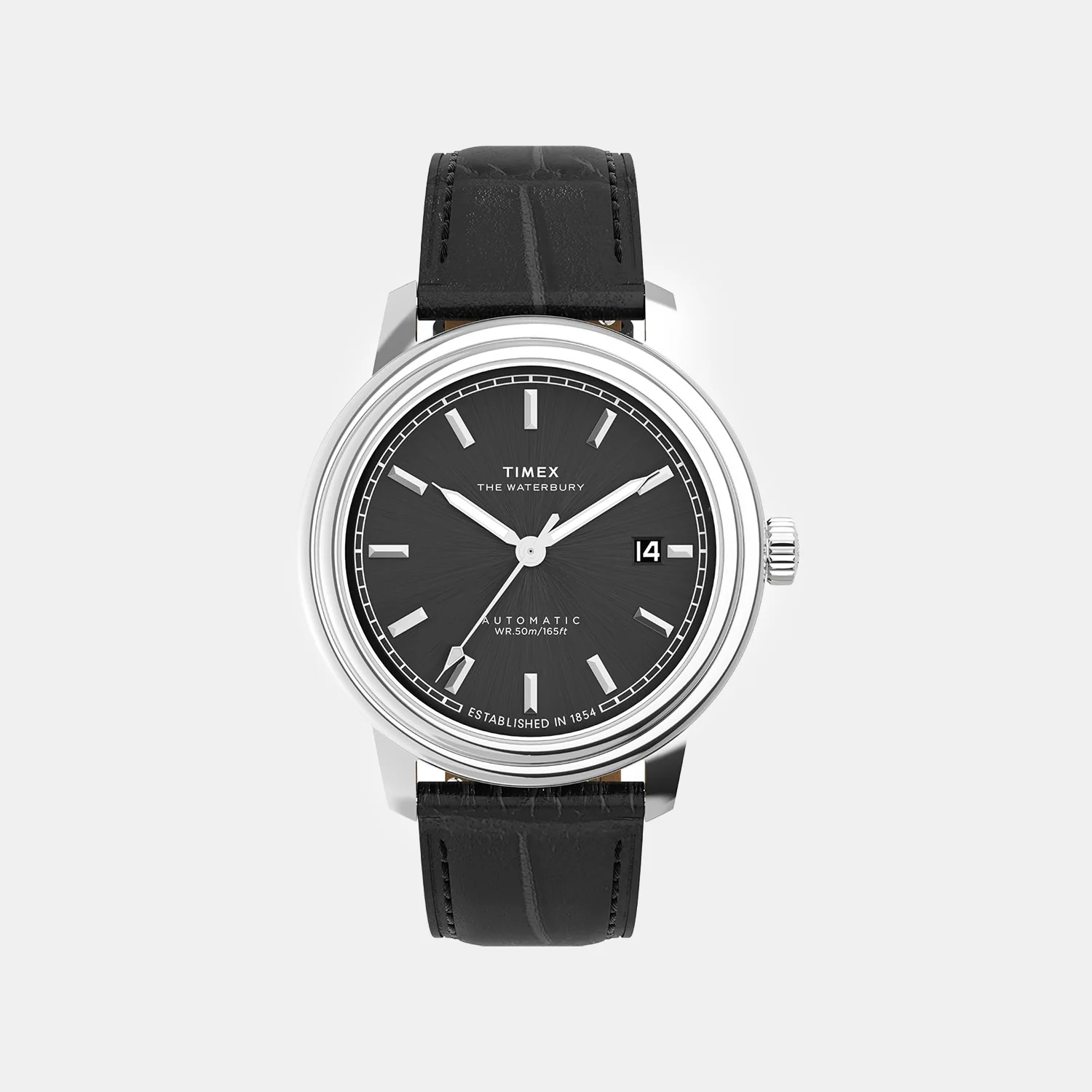 Men Automatic Black Dial Analog Leather Watch TW2Y23000UJ