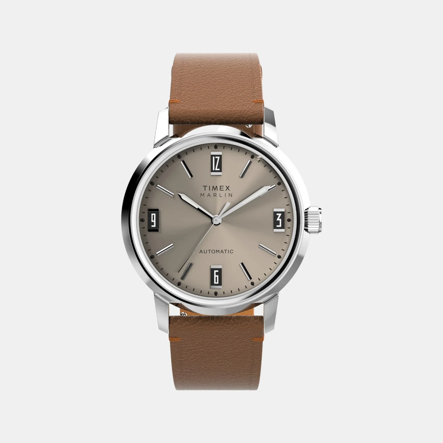 Men Automatic Natural Dial Analog Leather Watch TW2W59300UJ - Image 2