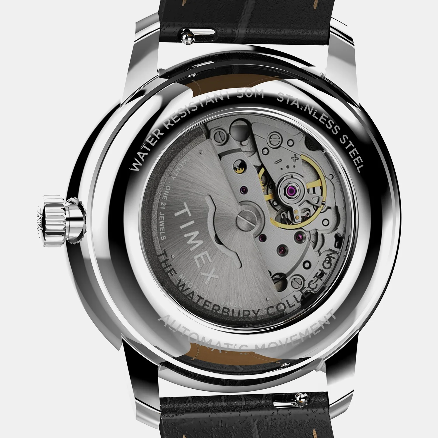 Men Automatic Silver Dial Analog Leather Watch TW2Y22900UJ - Image 6