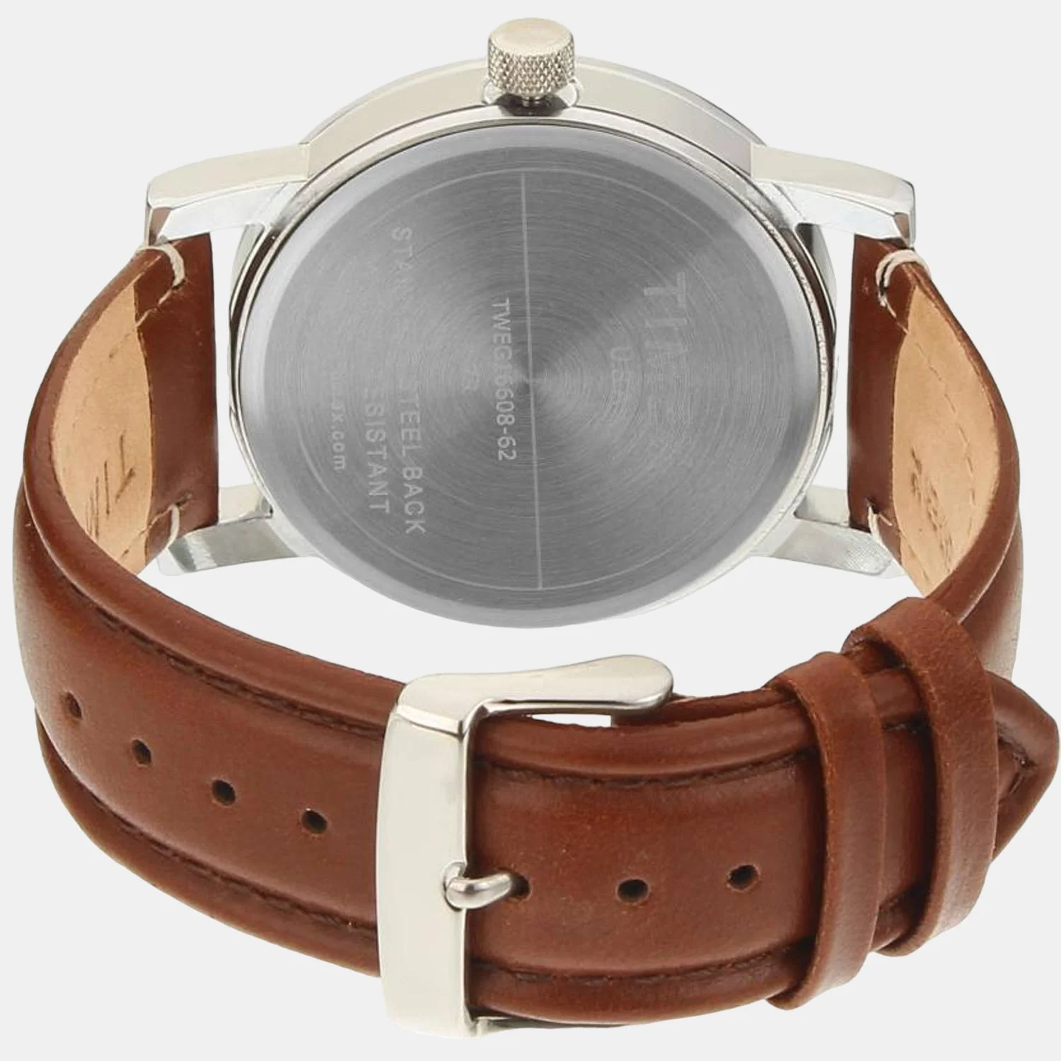 Men Quartz Beige Dial Analog Leather Watch TWEG16608 - Image 3