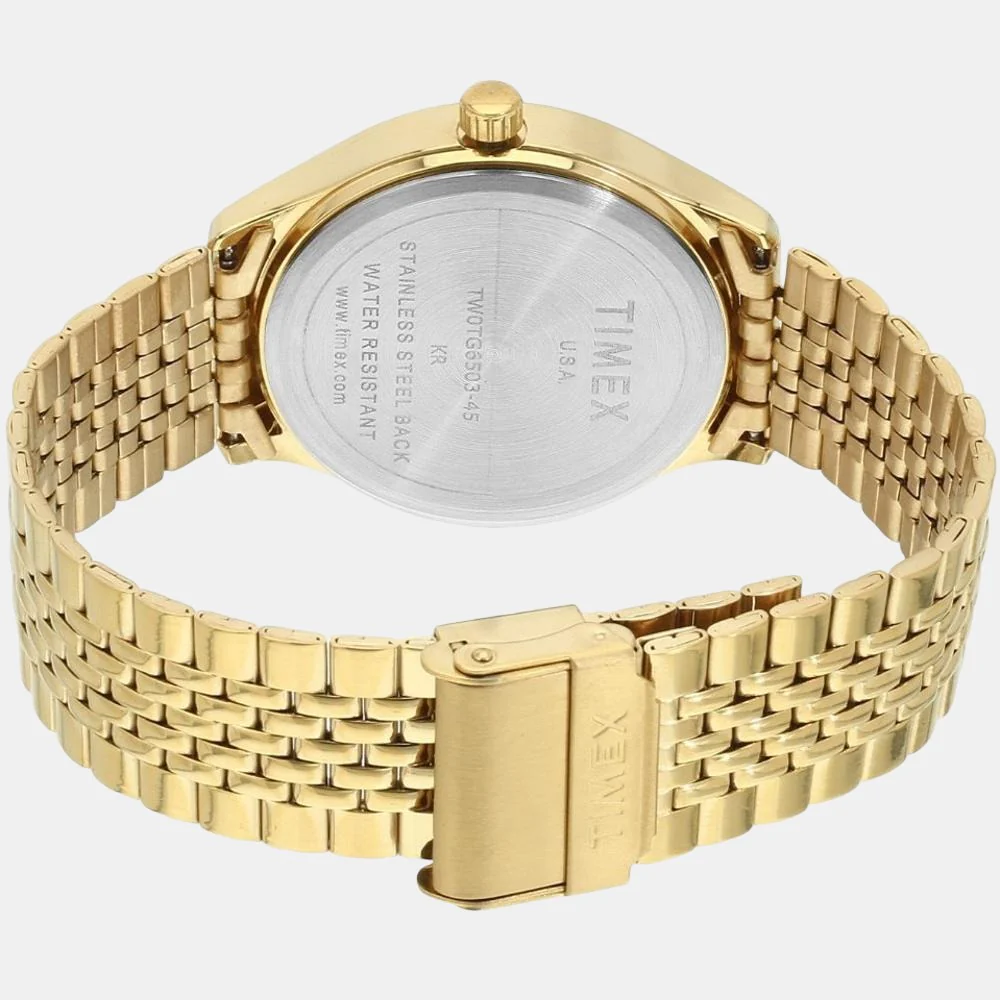 Men Quartz Beige Dial Analog Stainless Steel Watch TW0TG6503 - Image 2