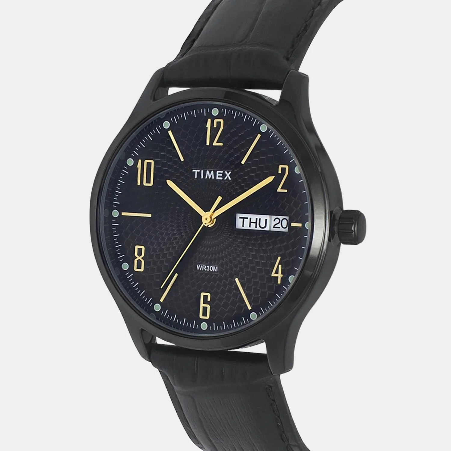Men Quartz Black Dial Analog Leather Watch TW0TG6517 - Image 3