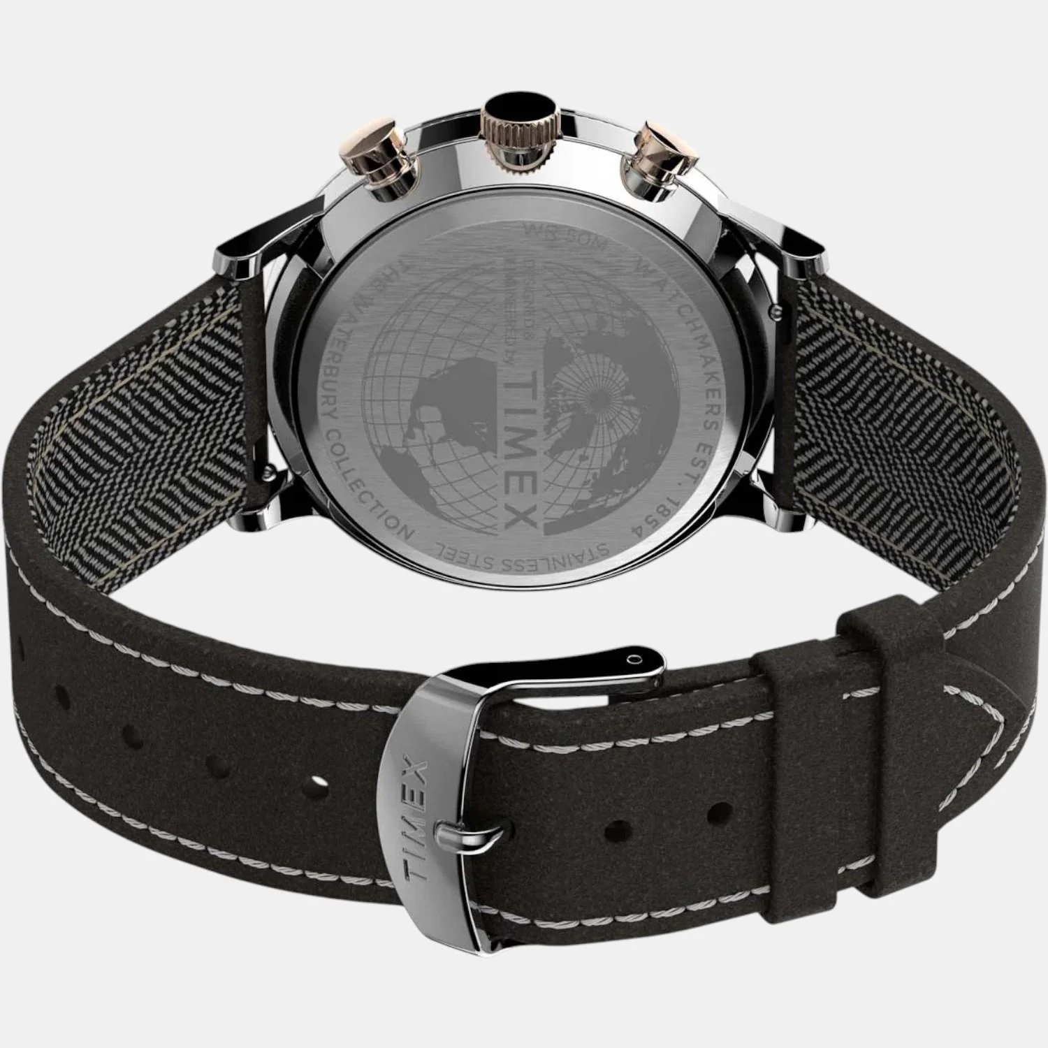 Men Quartz Black Dial Analog Leather Watch TW2T71500UJ - Image 4