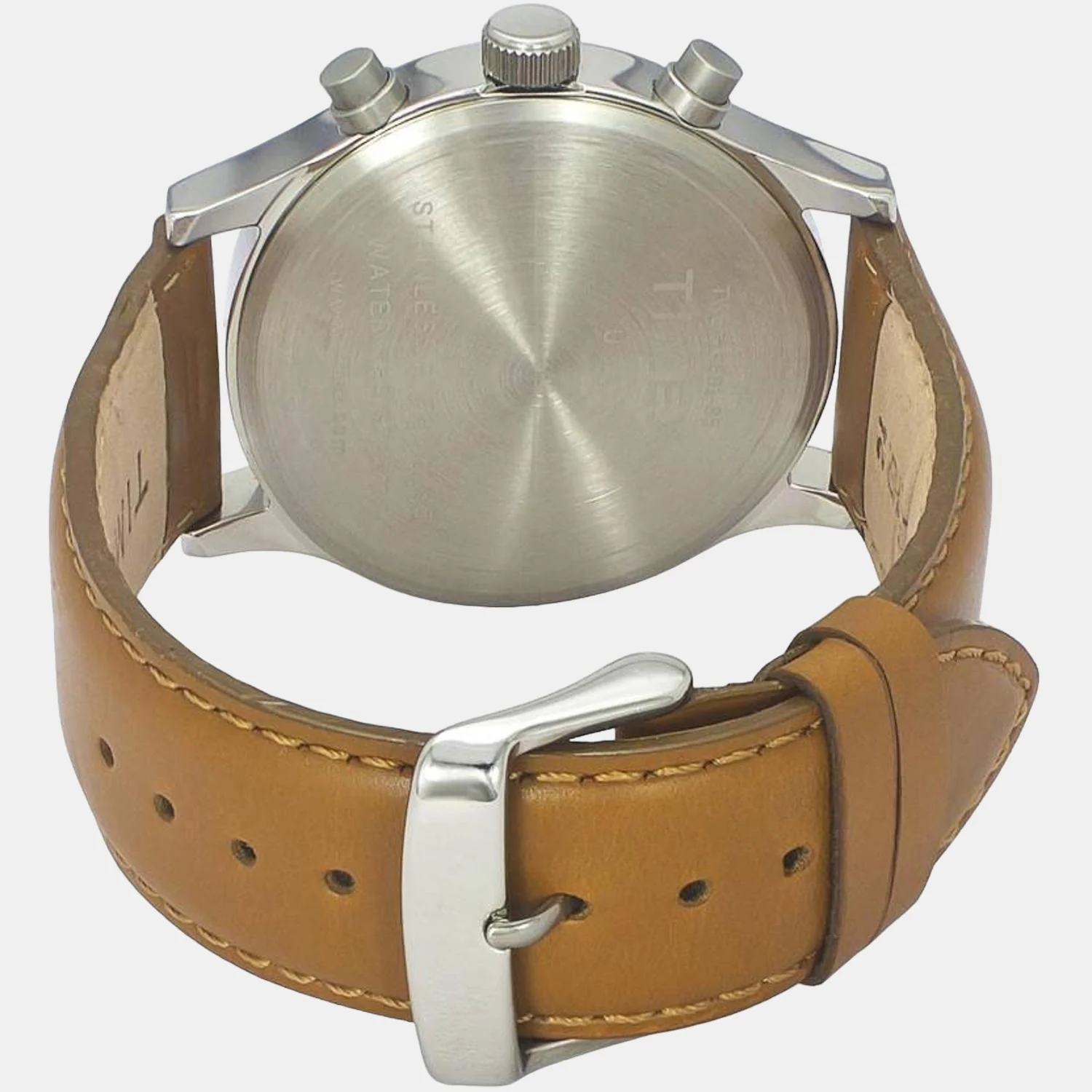 Men Quartz Blue Dial Chronograph Leather Watch TWEG19601 - Image 4