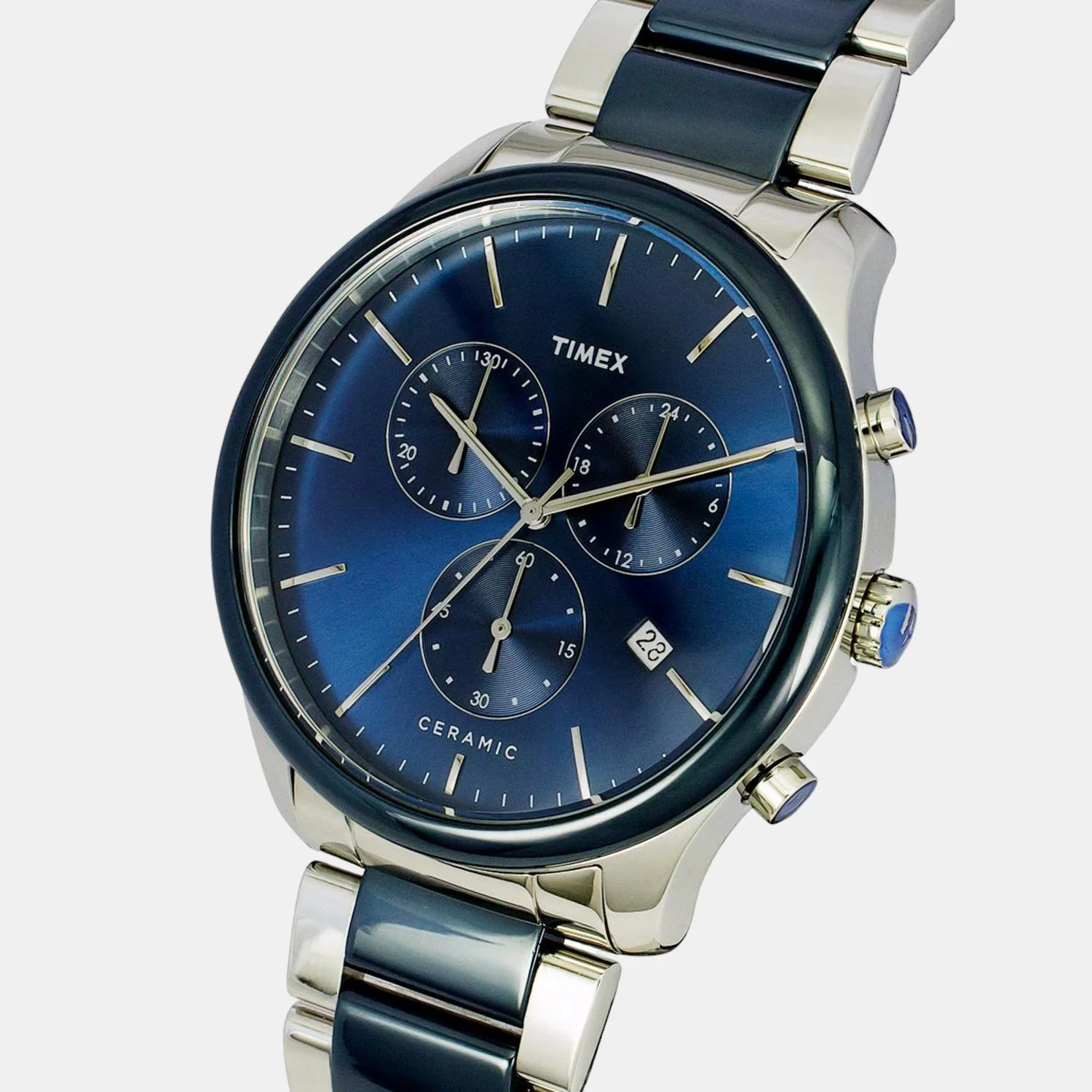 Men Quartz Blue Dial Chronograph Stainless Steel Watch TWEG21701 - Image 5