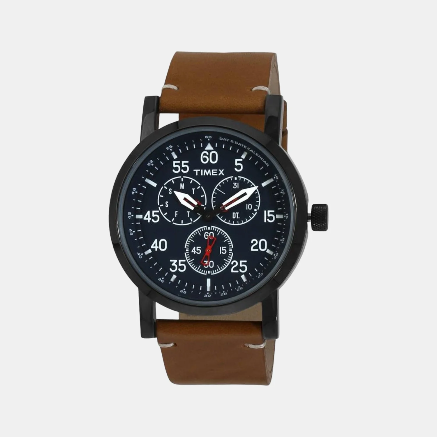 Men Quartz Blue Dial Multi-Function Leather Watch TWEG16603