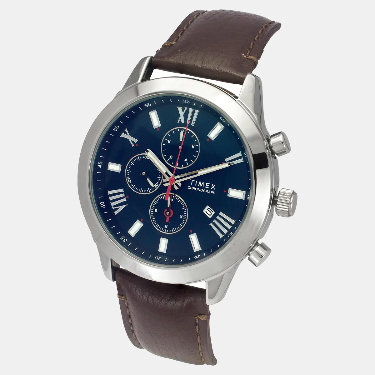 Men Quartz Blue Dial Analog Leather Watch TWEG18511-EX - Image 3