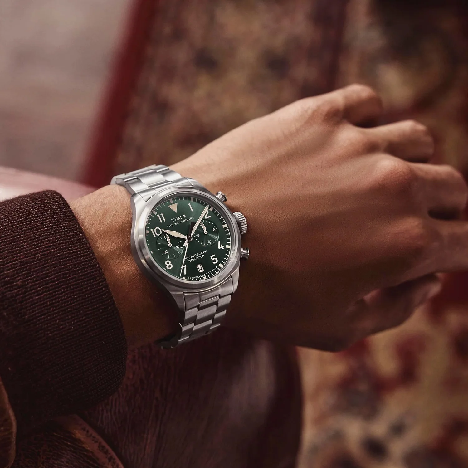 Men Quartz Green Dial Analog Steel Watch TW2Y19100IK - Image 7
