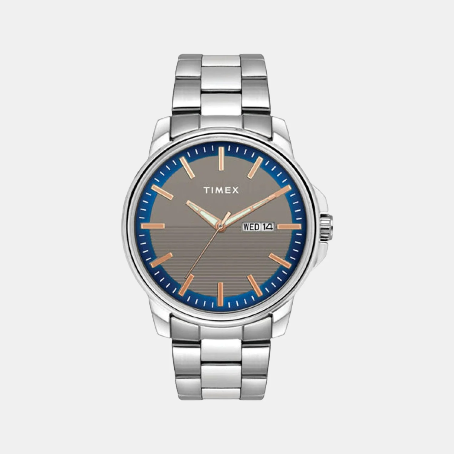Men Quartz Grey Dial Analog Stainless Steel Watch TWEG17213