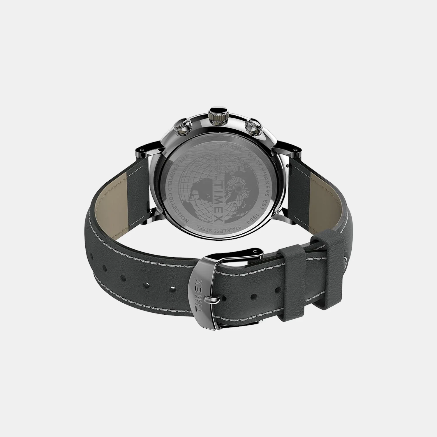 Men Quartz Grey Dial Chronograph Leather Watch TW2T67500 - Image 2