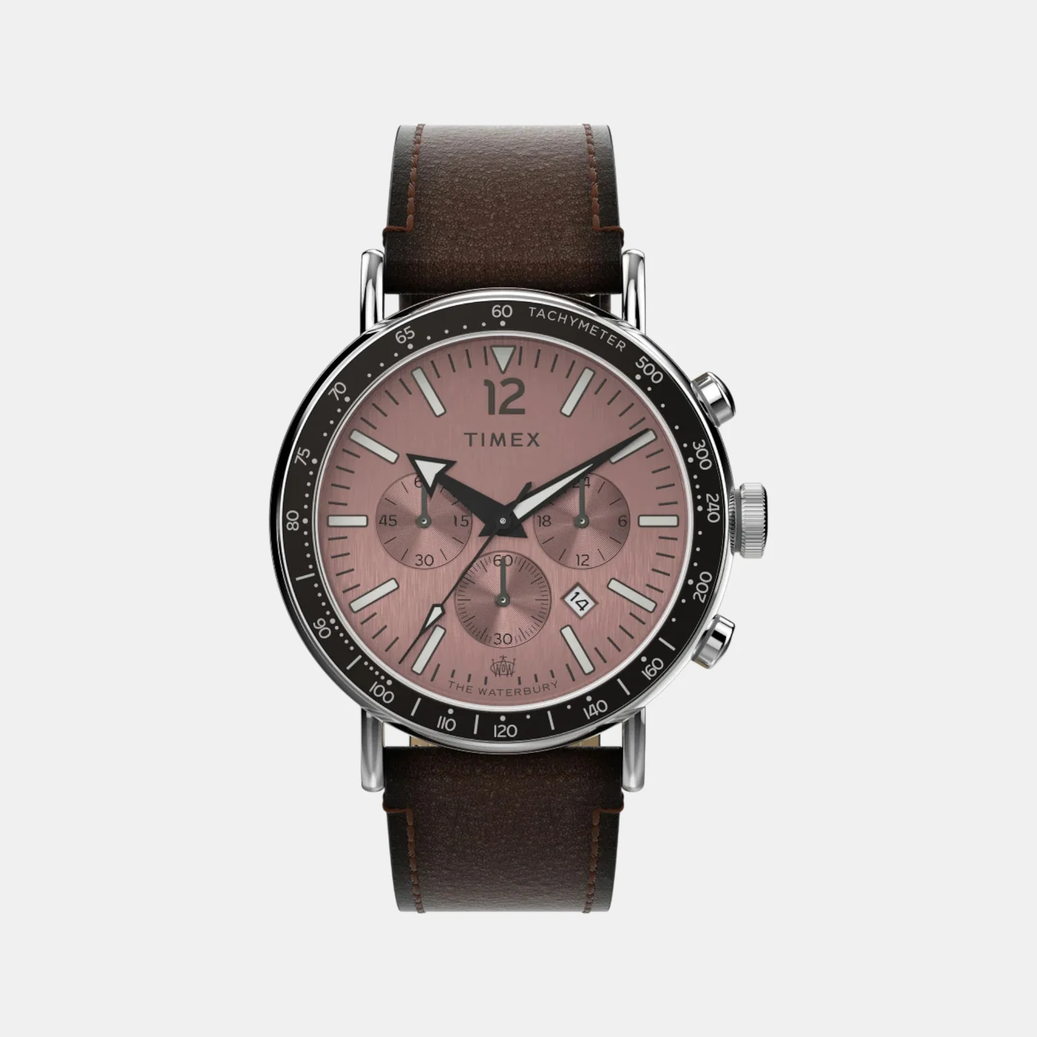 Men Quartz Rose Gold Dial Analog Leather Watch TW2W47300UJ - Image 2