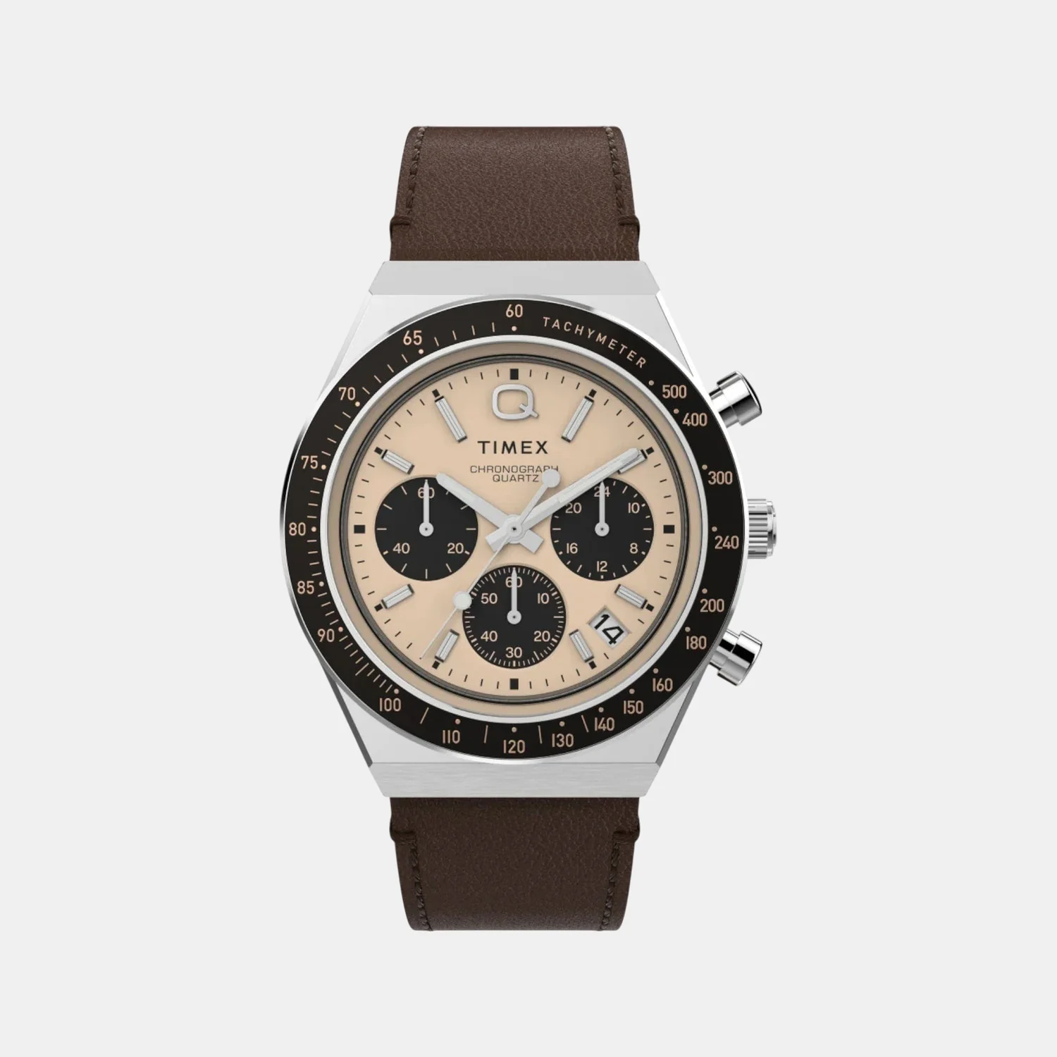 Men Quartz Rose Gold Dial Analog Leather Watch TW2W51800UJ