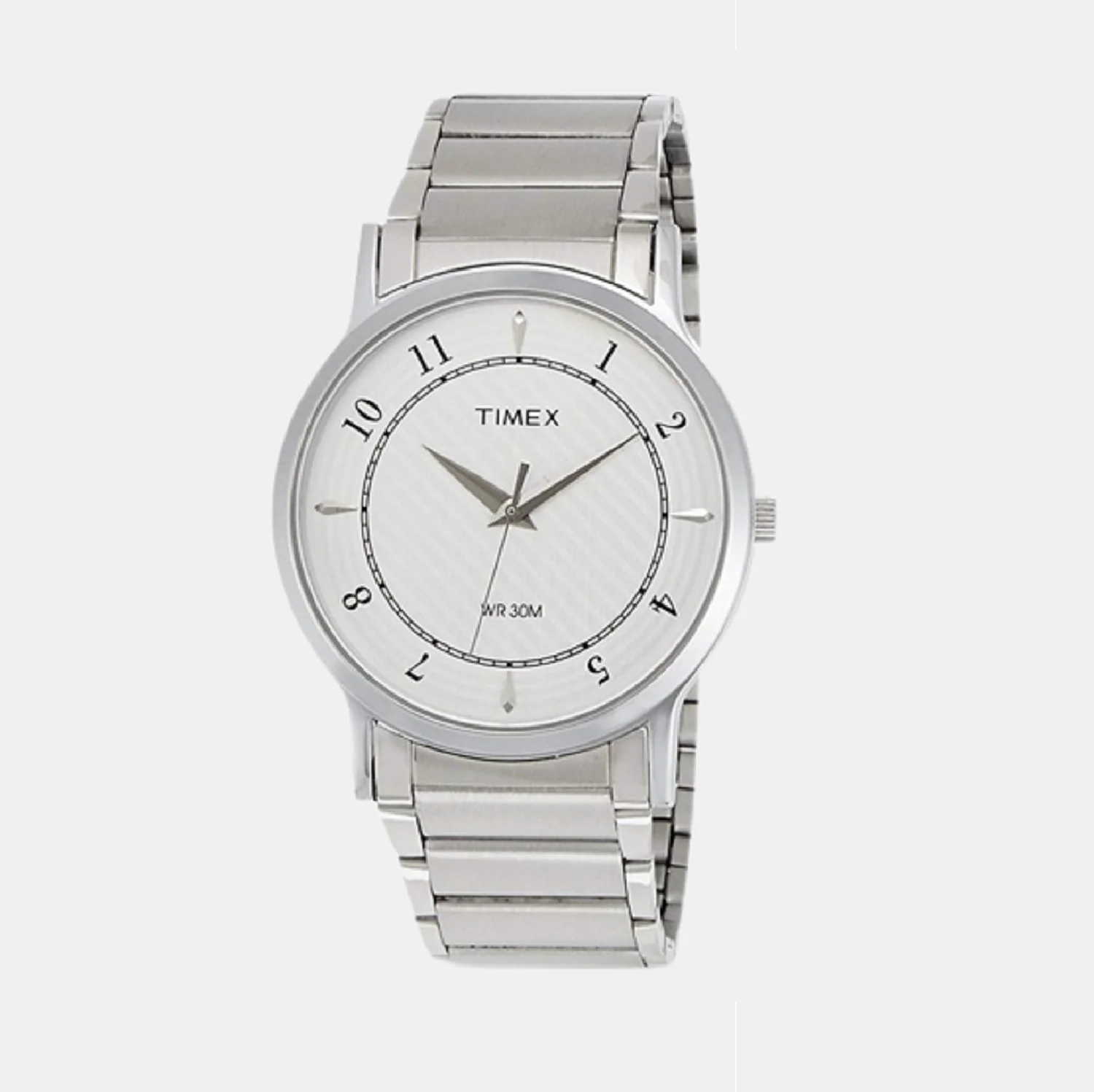 Men Quartz Silver Dial Analog Stainless Steel Watch TI000R40900