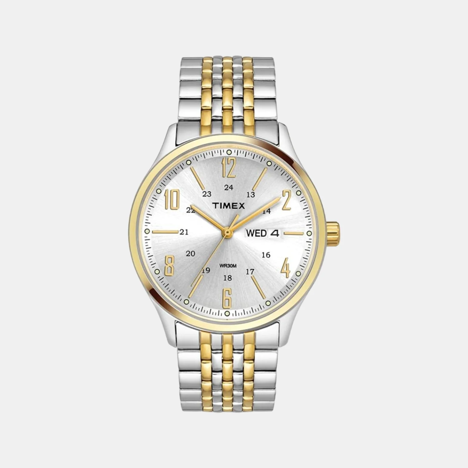 Men Quartz Silver Dial Analog Stainless Steel Watch TW0TG6505