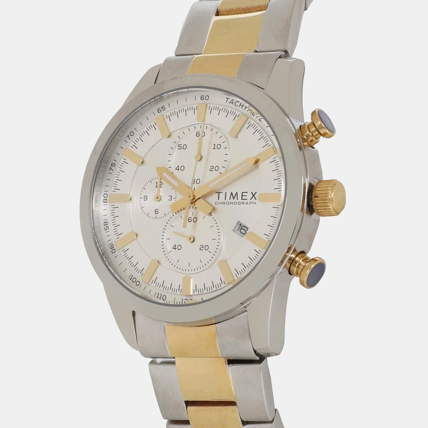 Men Quartz Silver Dial Chronograph Stainless Steel Watch TWEG19606 - Image 3