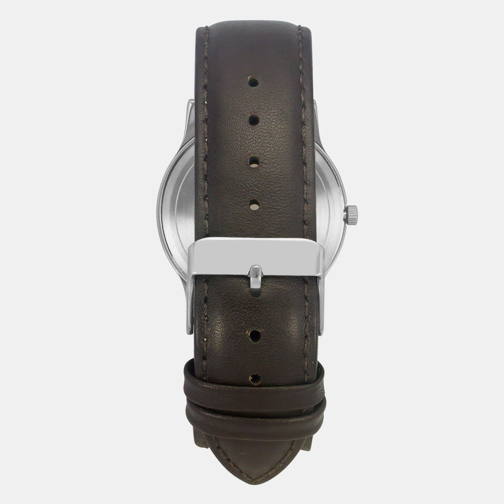 Men Quartz White Dial Analog Leather Watch TW00ZR563 - Image 5