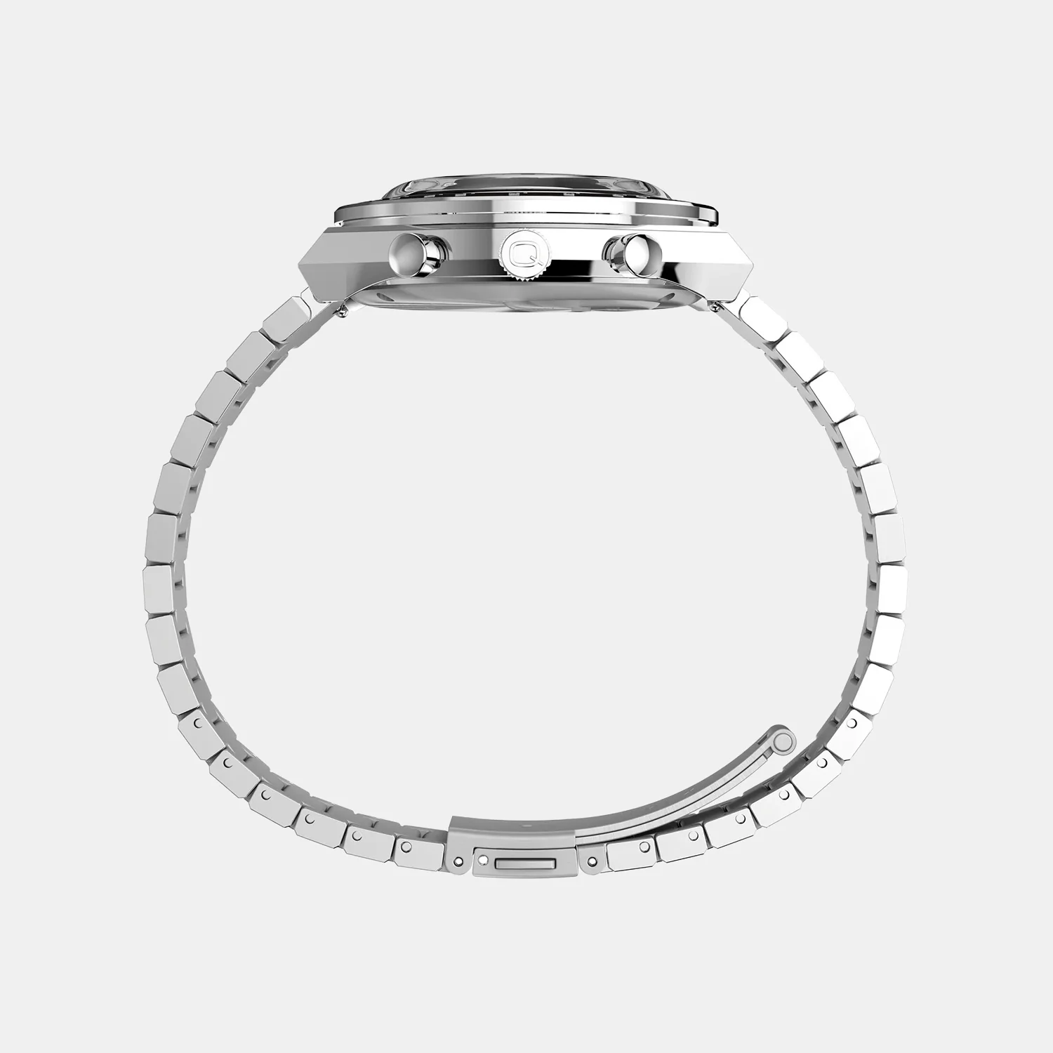 Q Timex Men Quartz White Dial Chronograph Stainless Steel Watch TWEG26400 - Image 2