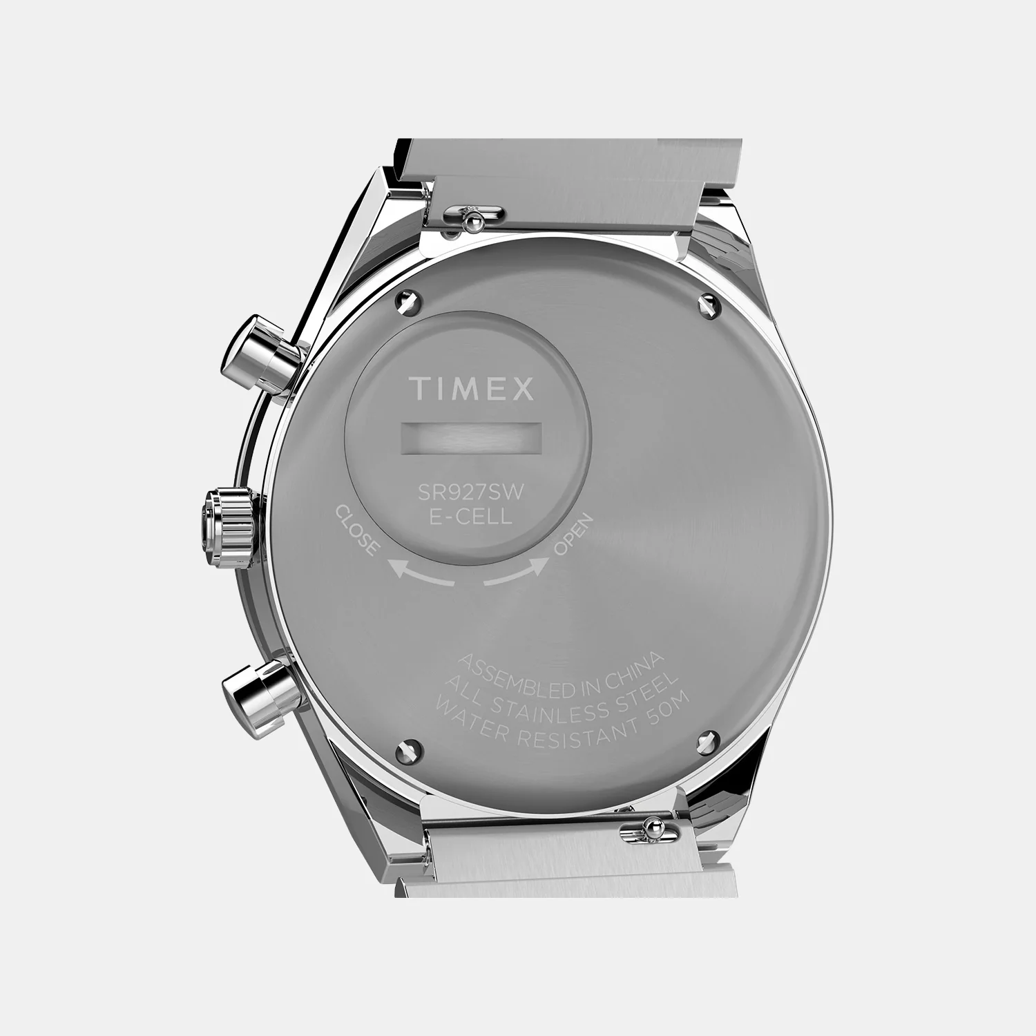 Q Timex Men Quartz White Dial Chronograph Stainless Steel Watch TWEG26400 - Image 4