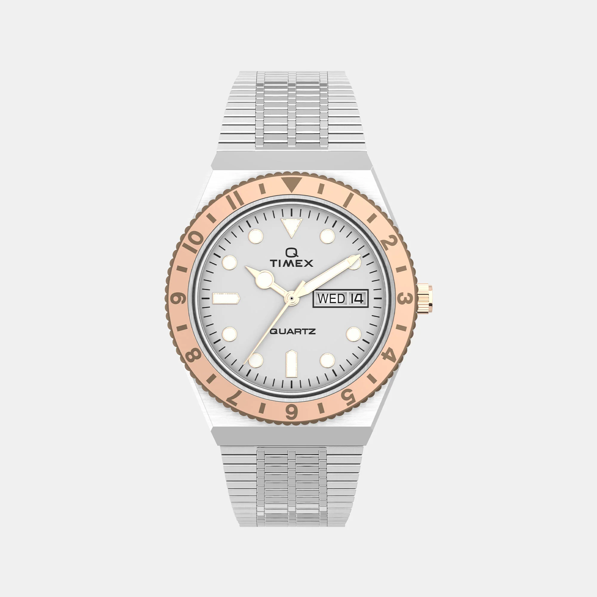 Q Timex Women Quartz Silver Dial Analog Stainless Steel Watch TW2U95600UJ
