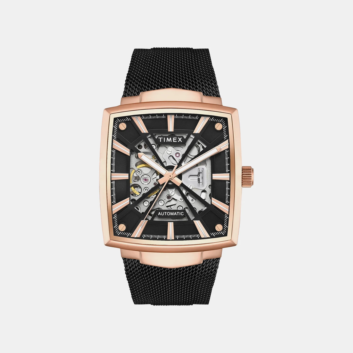 Signio Men Automatic Black Dial Analog Mesh Watch TWEG32003
