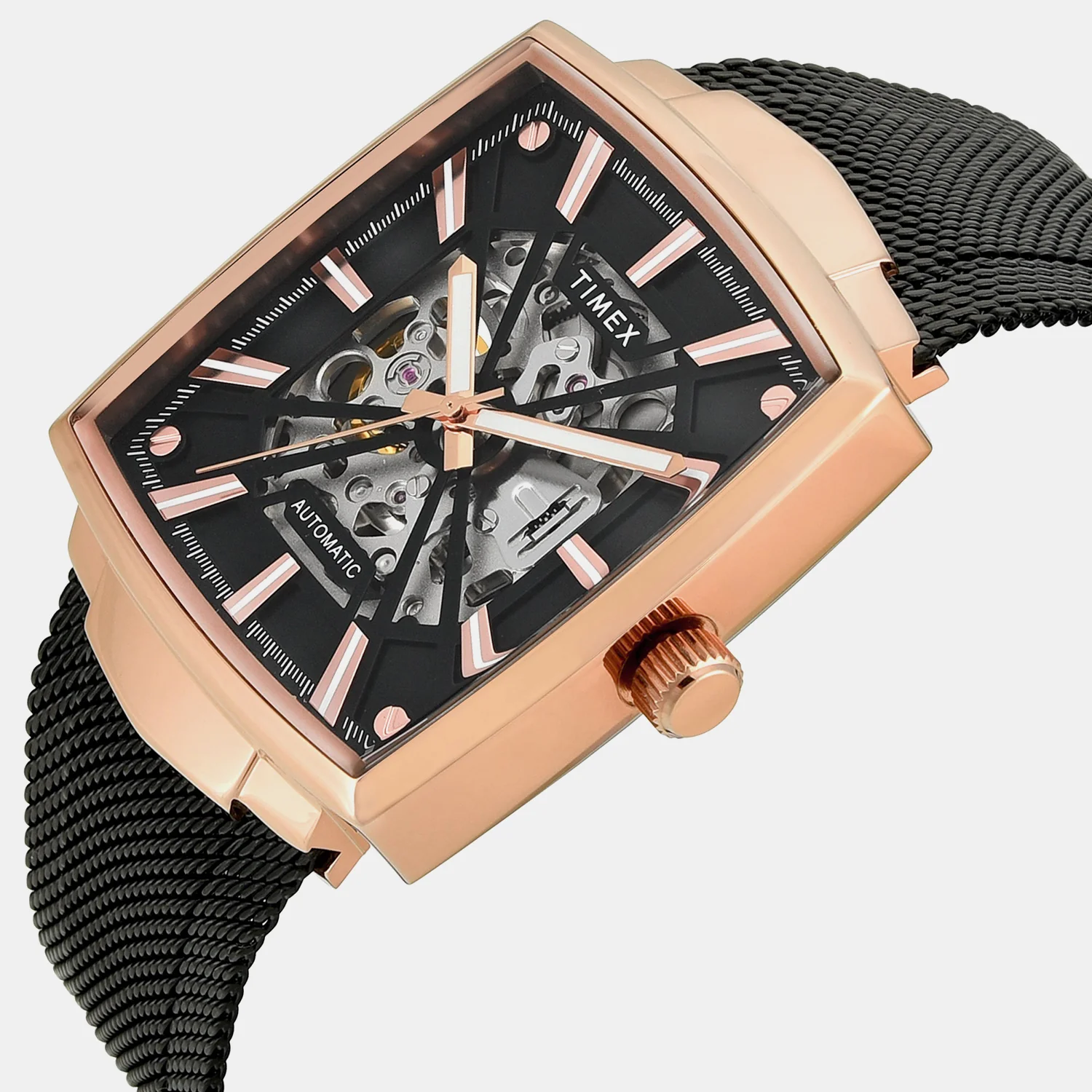Signio Men Automatic Black Dial Analog Mesh Watch TWEG32003 - Image 2