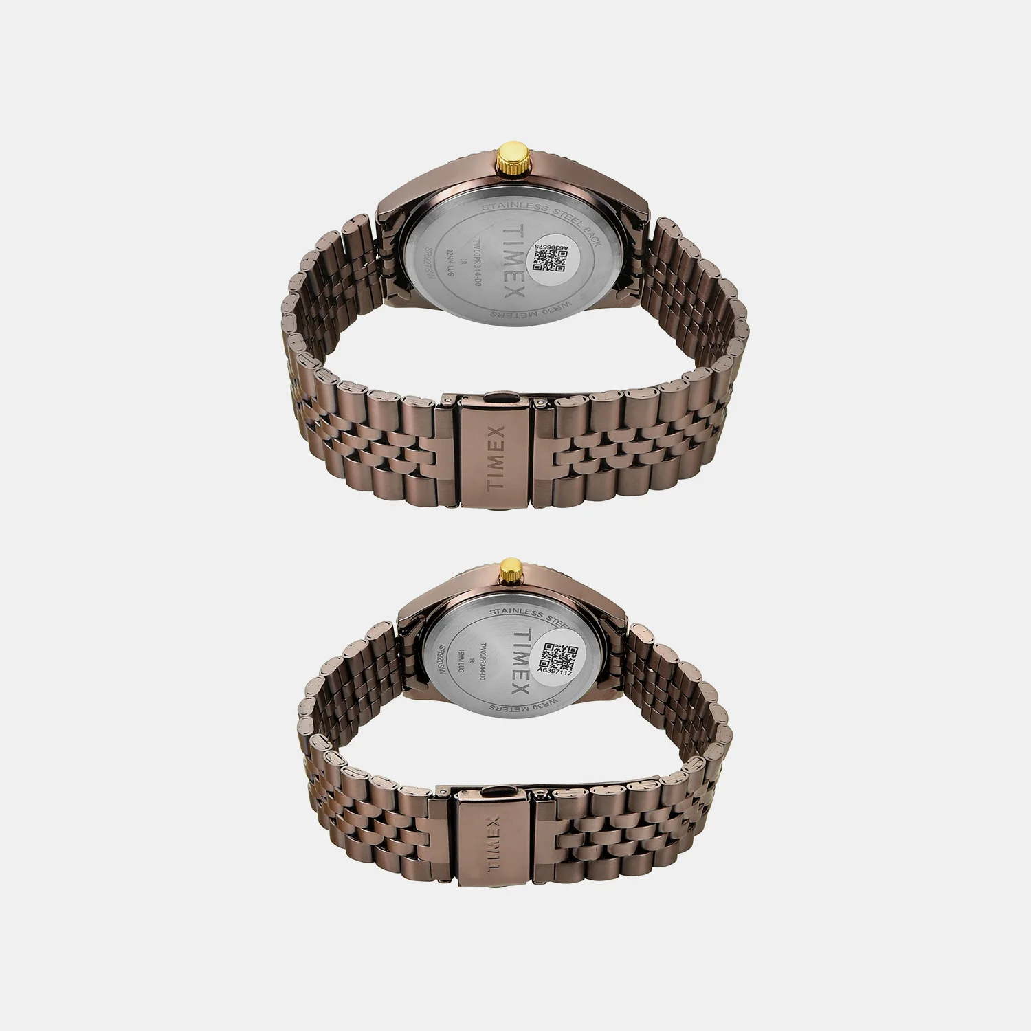 Trendline Couple Quartz Brown Dial Analog Stainless Steel Watch TW00PR344 - Image 6