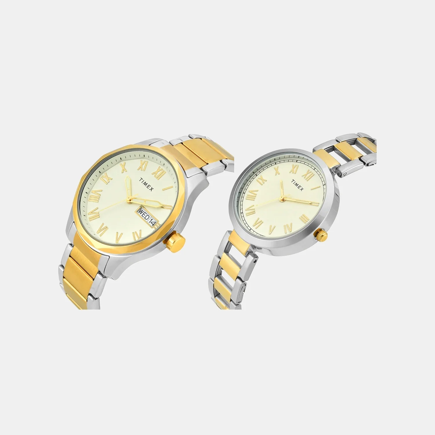 Trendline Couple Quartz Cream Dial Analog Stainless Steel Watch TW00PR341 - Image 2