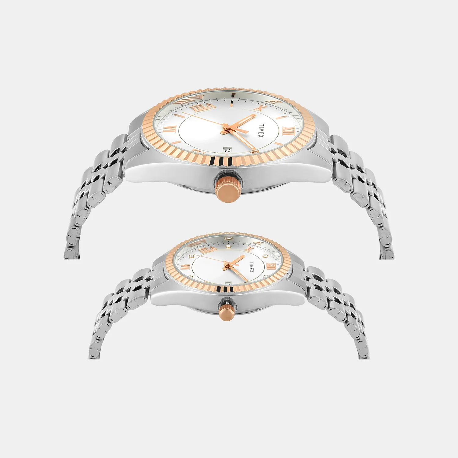 Trendline Couple Quartz Silver Dial Analog Stainless Steel Watch TW00PR343 - Image 3