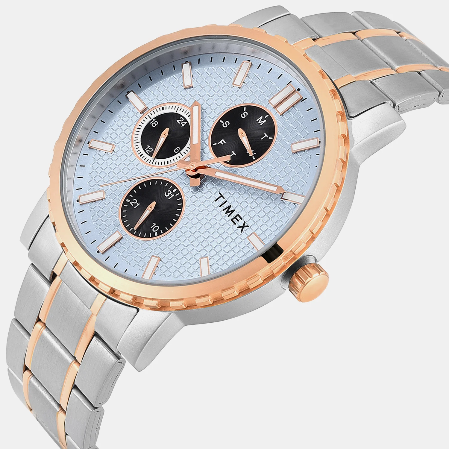 Trendline Men Quartz Blue Dial Multi-Function Stainless Steel Watch TWEG34702 - Image 2