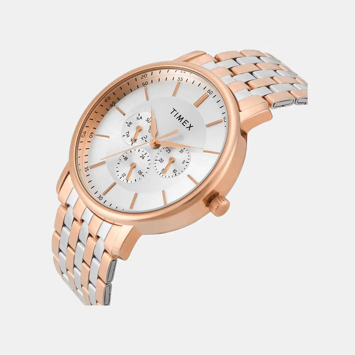 Trendline Men Quartz Silver Dial Multi-Function Stainless Steel Watch TWTG12805 - Image 2