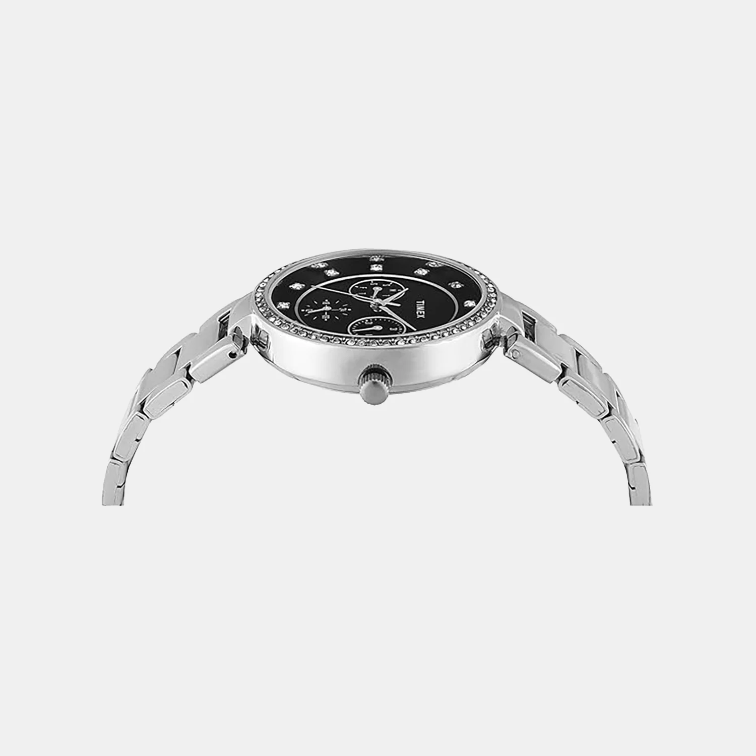 Trendline Women Quartz Black Dial Multi-Function Stainless Steel Watch TWEL18728 - Image 3