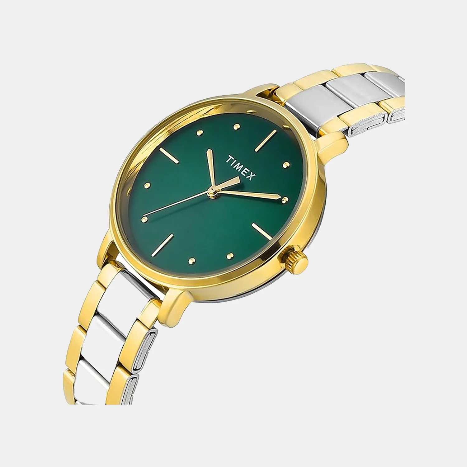 Trendline Women Quartz Green Dial Analog Stainless Steel Watch TWEL15830 - Image 3