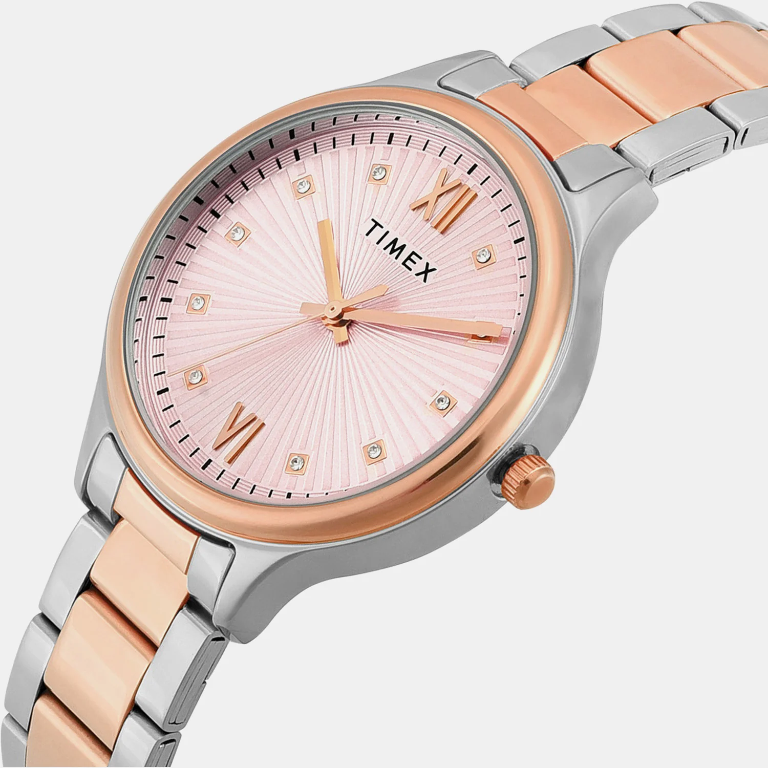 Trendline Women Quartz Pink Dial Analog Stainless Steel Watch TWTL12114 - Image 2