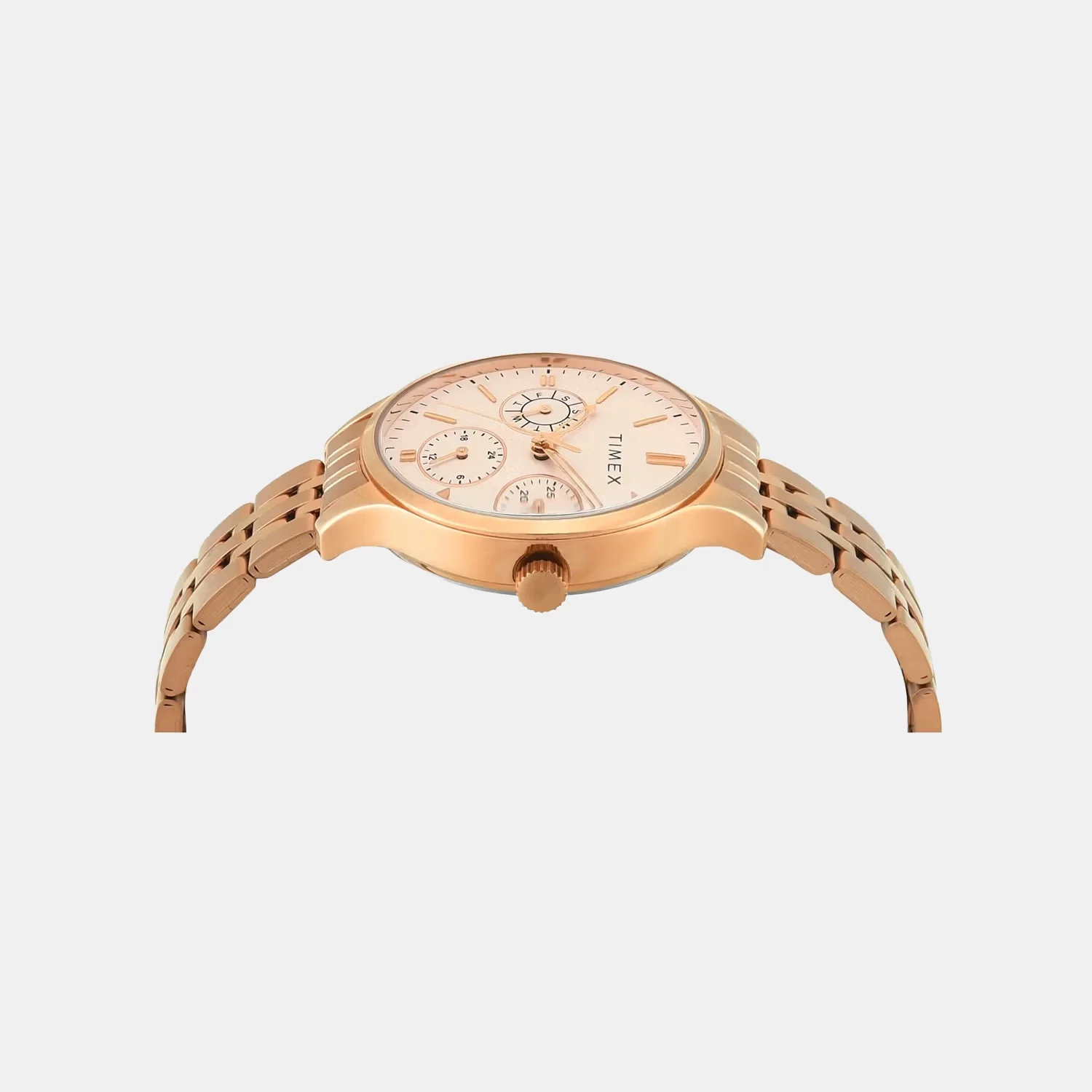 Trendline Women Quartz Rose Gold Dial Multi-Function Stainless Steel Watch TWEL14835 - Image 3