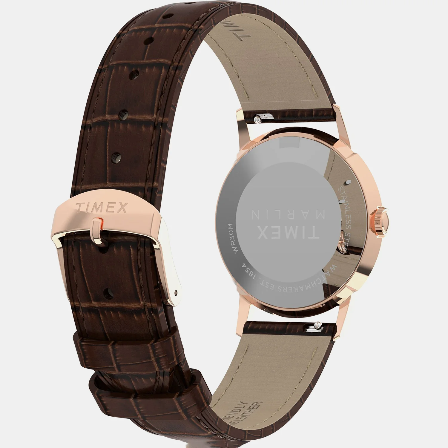 Marlin Unisex Quartz Silver Dial Analog Leather Watch TW2Y37700UJ - Image 2