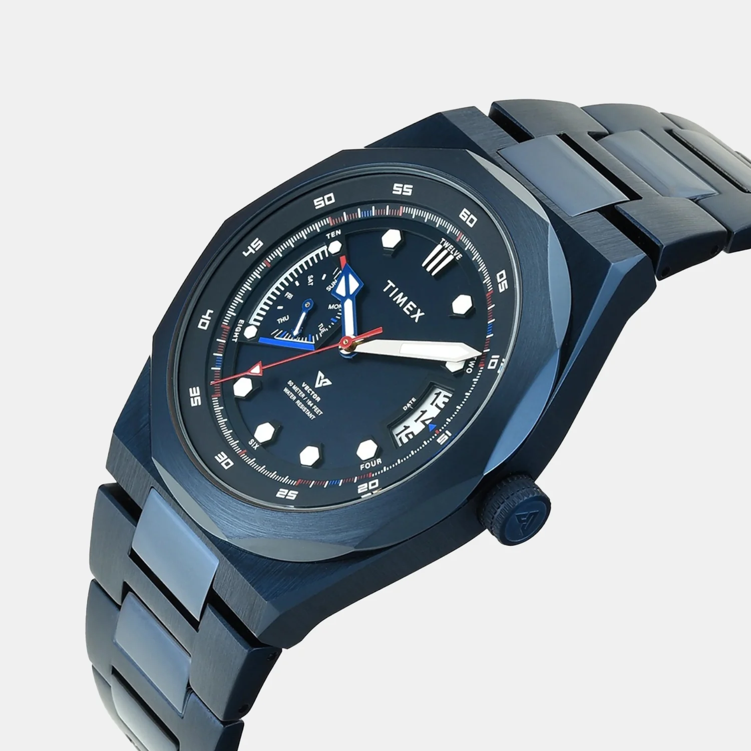 Vector Men Quartz Blue Dial Analog Stainless Steel Watch TWEG31002 - Image 2