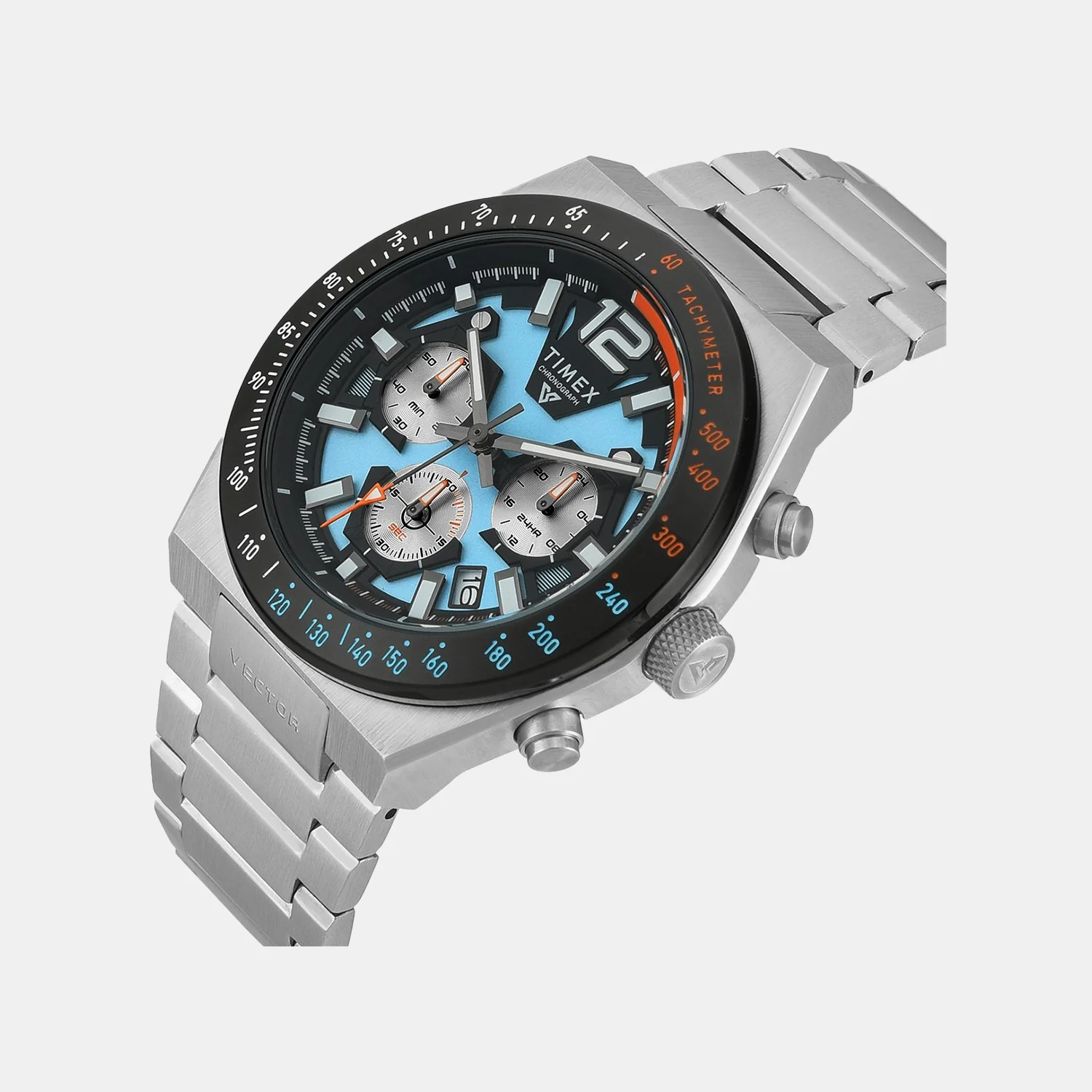 Vector Men Quartz Blue Dial Chronograph Stainless Steel Watch TWEG30802 - Image 3