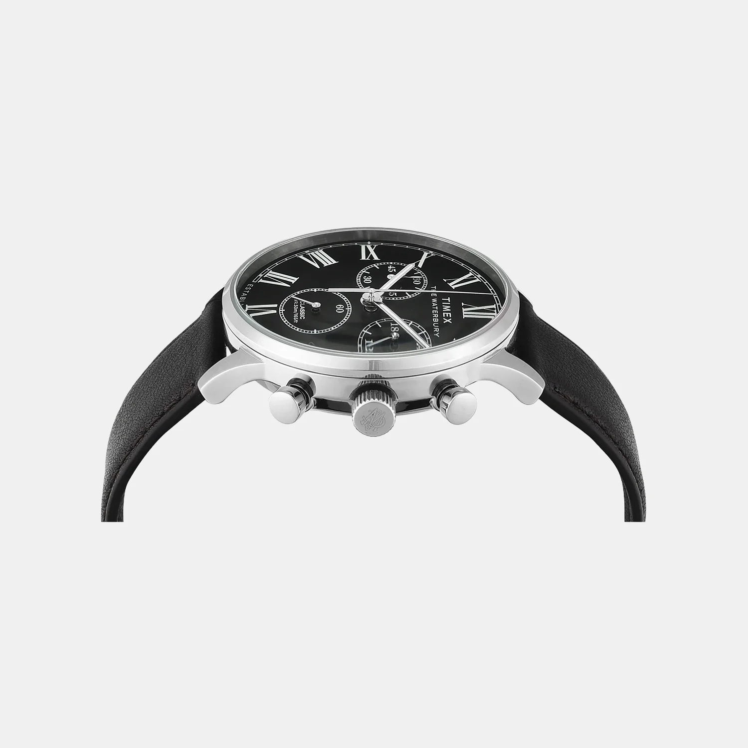 Waterbury Men Quartz Black Dial Chronograph Leather Watch TWEG26602 - Image 4