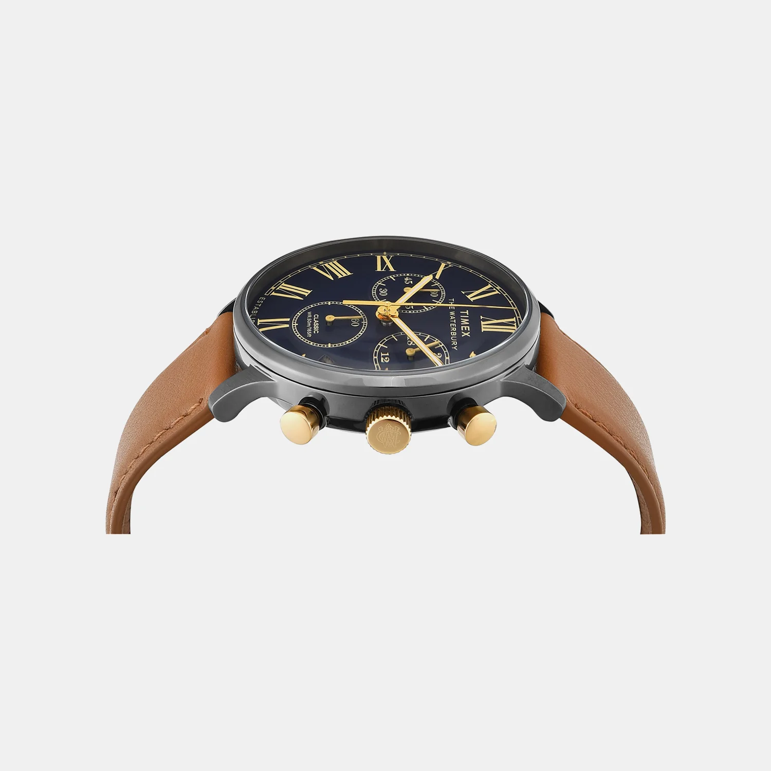 Waterbury Men Quartz Blue Dial Chronograph Leather Watch TWEG26601 - Image 3