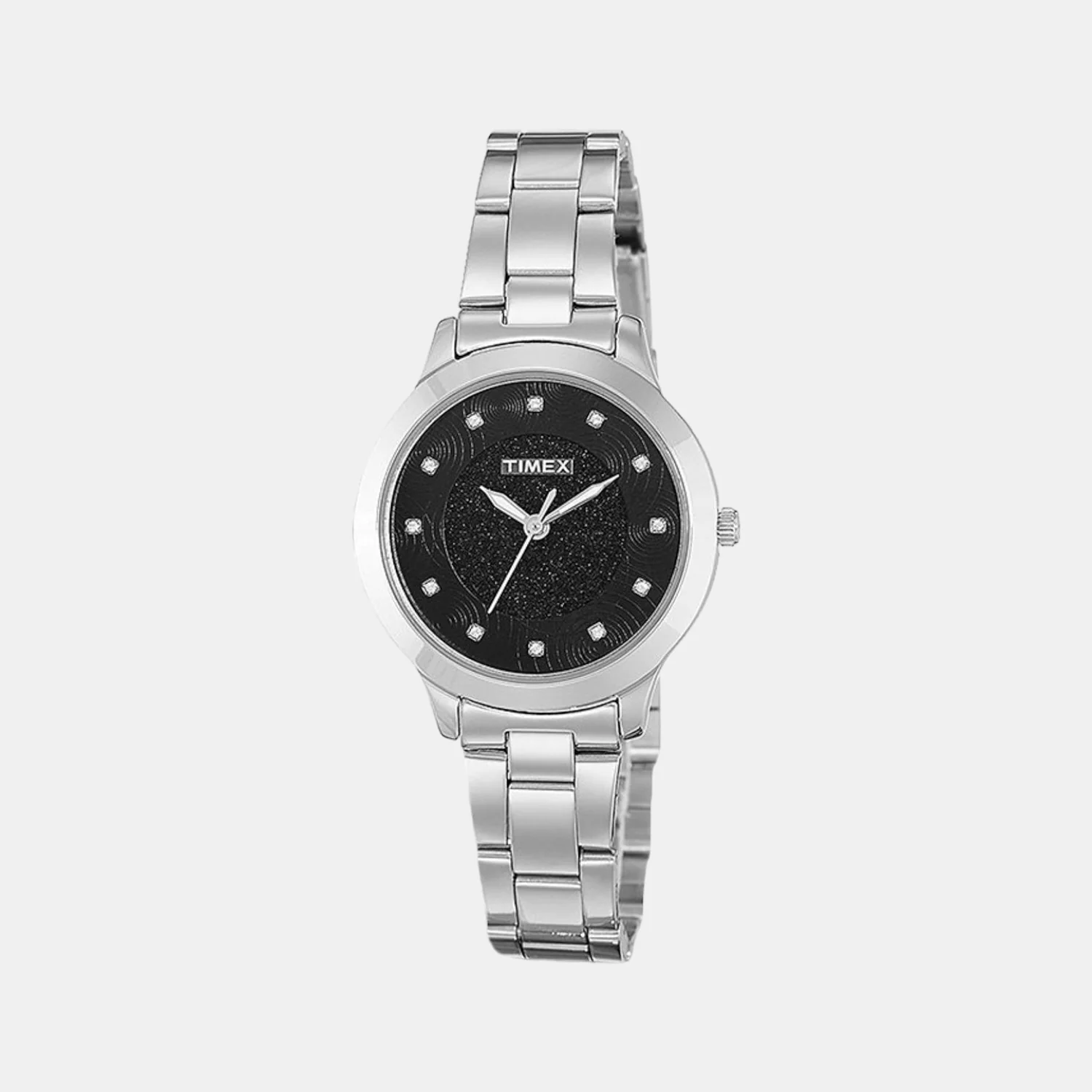 Women Quartz Black Dial Analog Stainless Steel Watch TW000T612