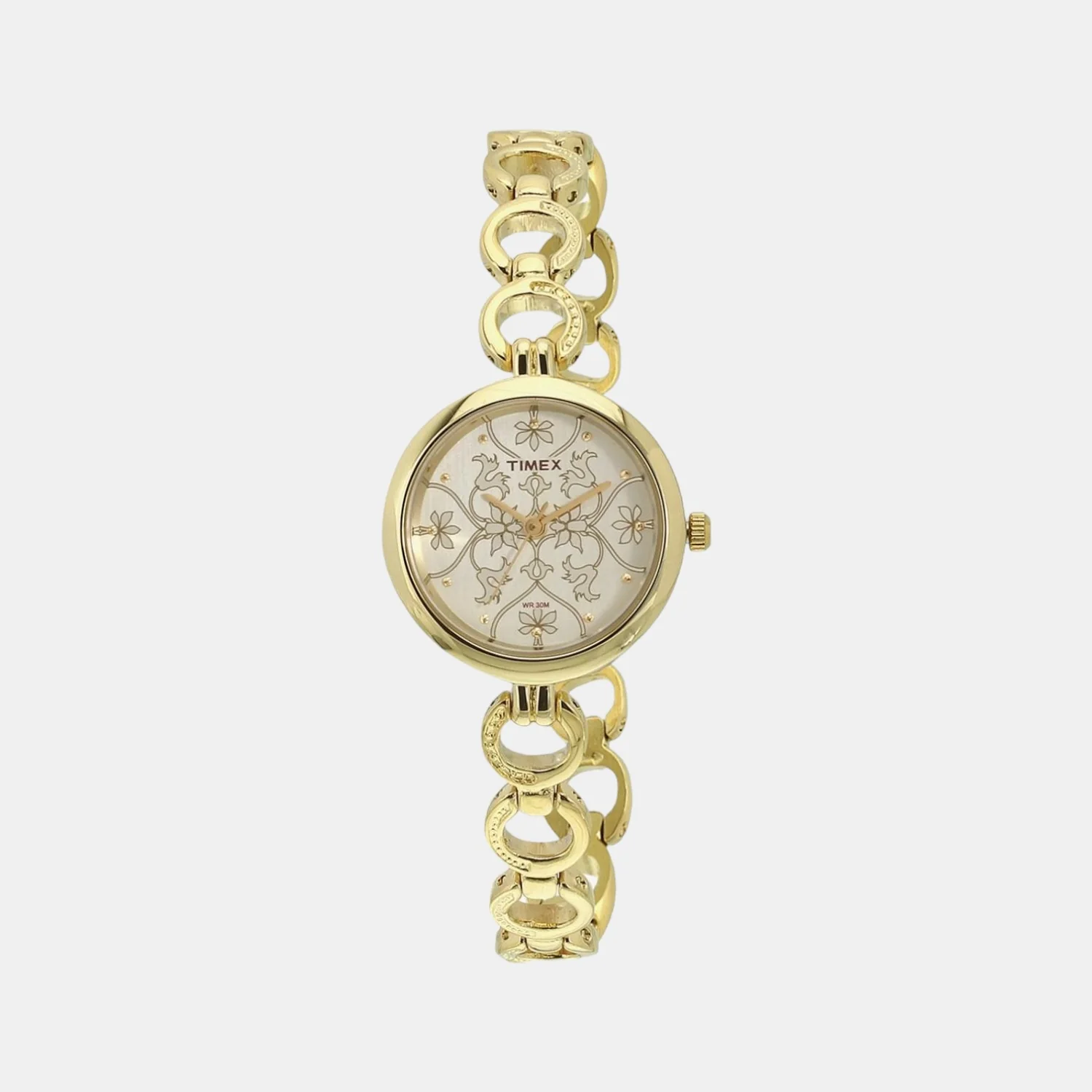 Women Quartz Gold Dial Analog Stainless Steel Watch TWEL11414