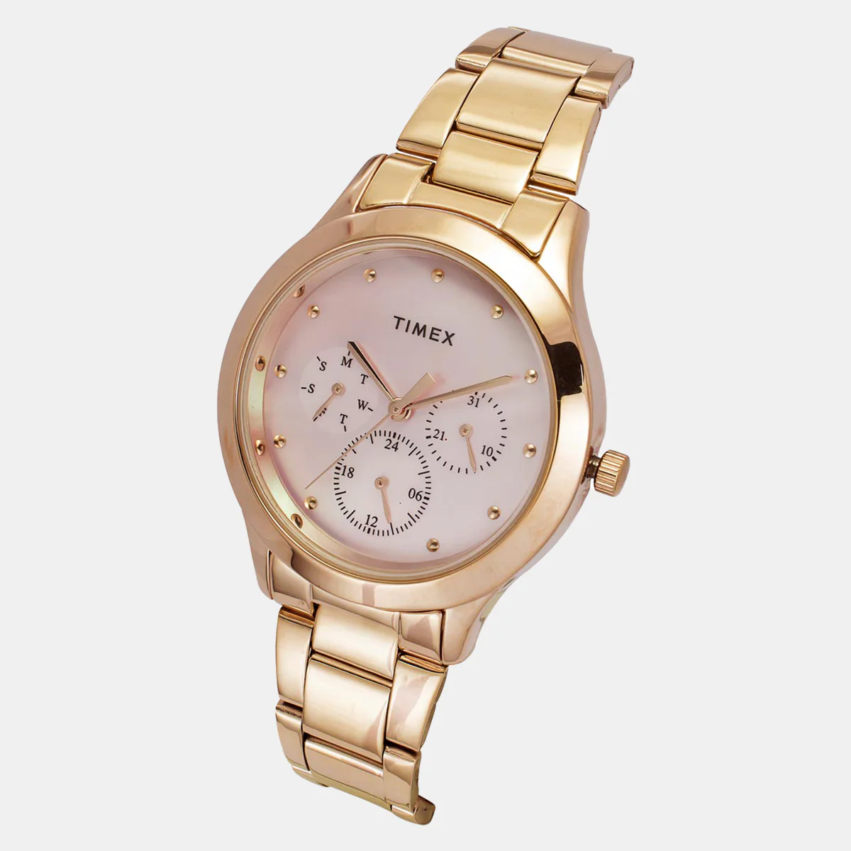 Women Quartz Mother Of Pearl Dial Multi-Function Stainless Steel Watch TW000Q817-EX - Image 2