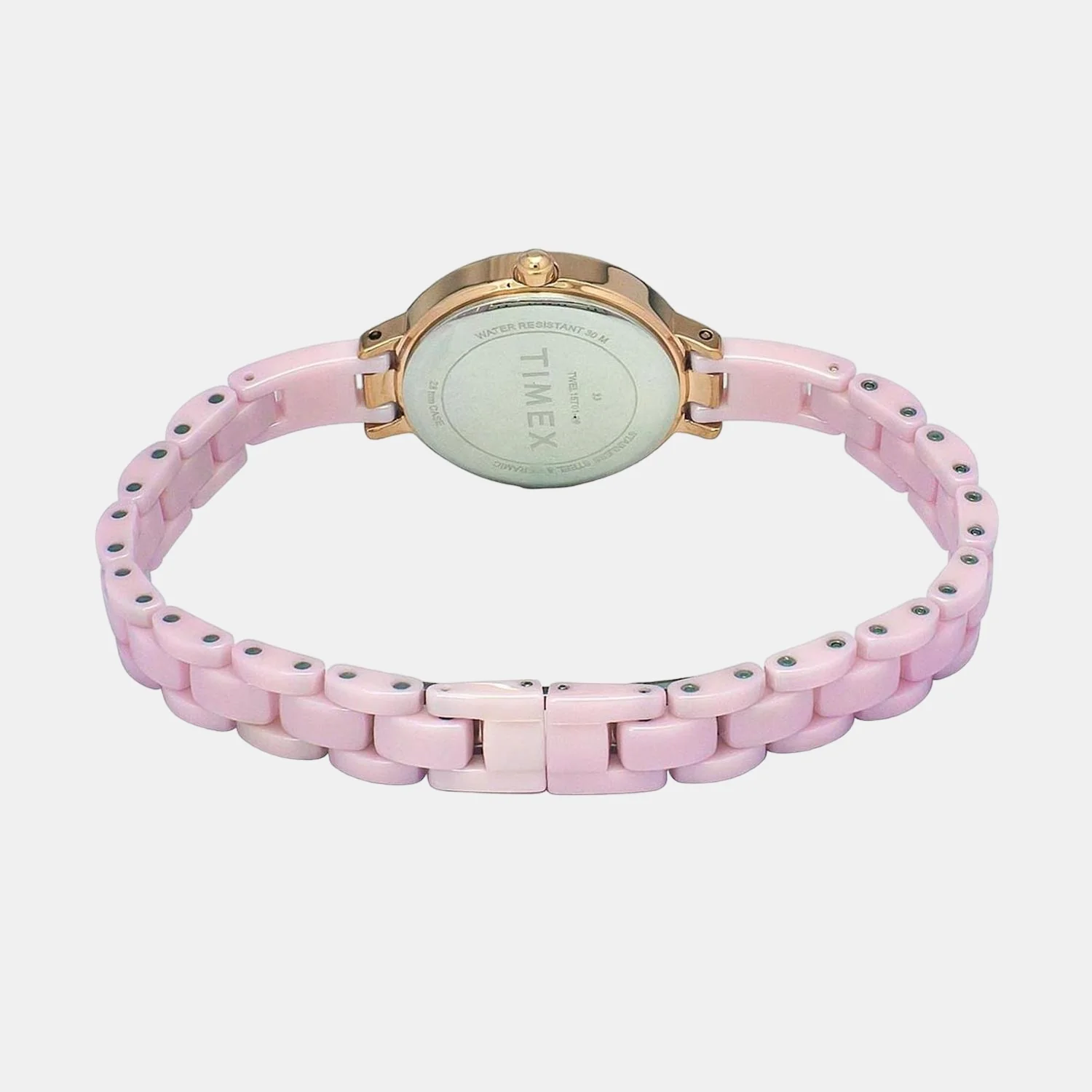 Women Quartz Pink Dial Analog Ceramic Watch TWEL15701 - Image 2