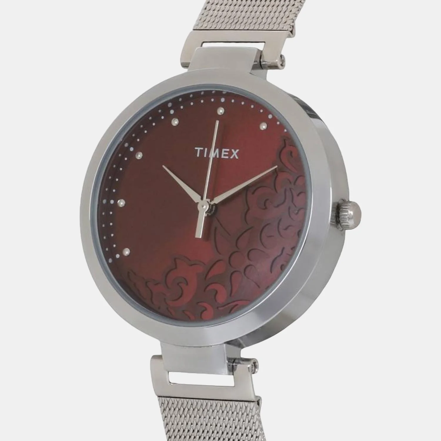 Women Quartz Red Dial Analog Stainless Steel Watch TW000X218 - Image 2