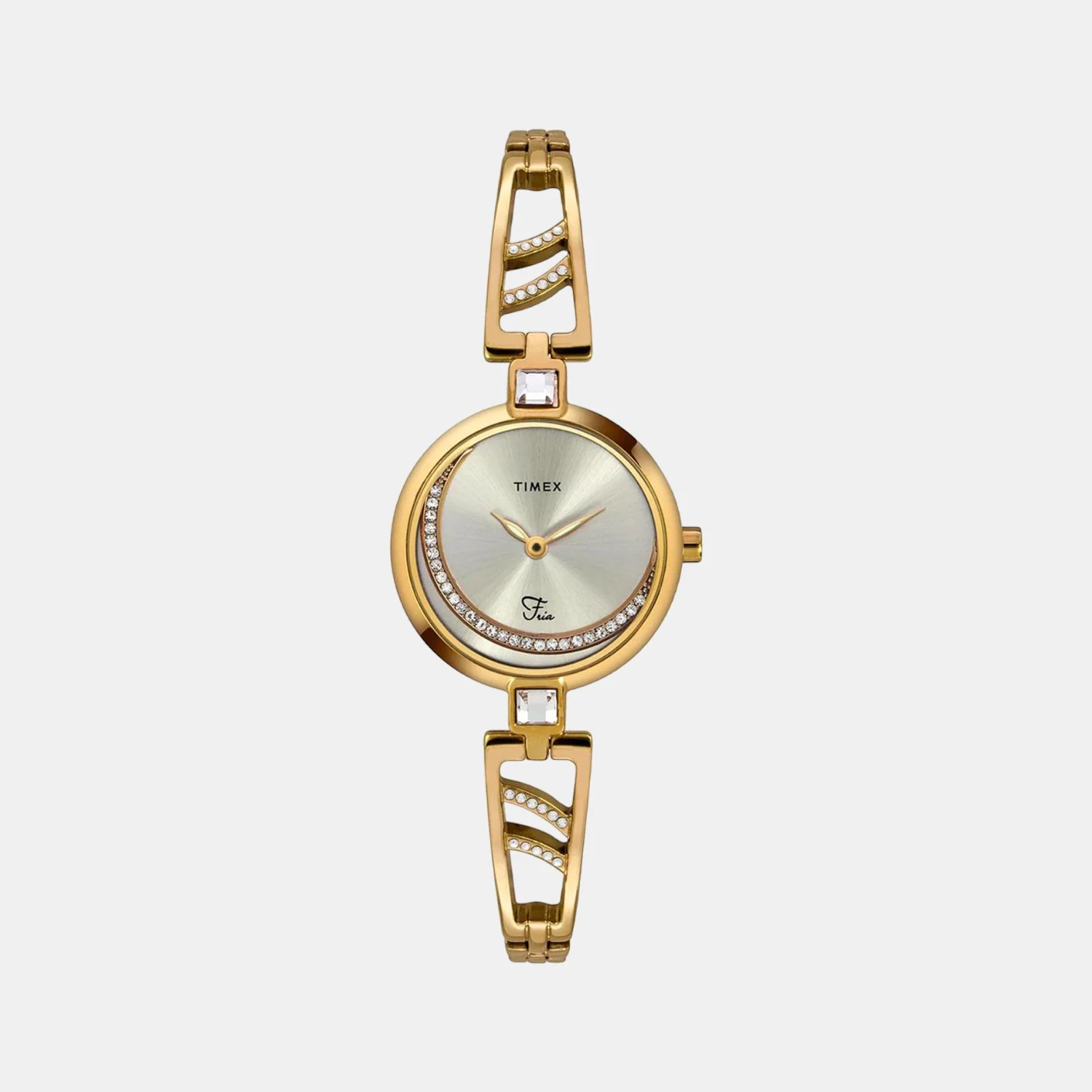 Women Quartz Silver Dial Analog Brass Watch TWEL15200