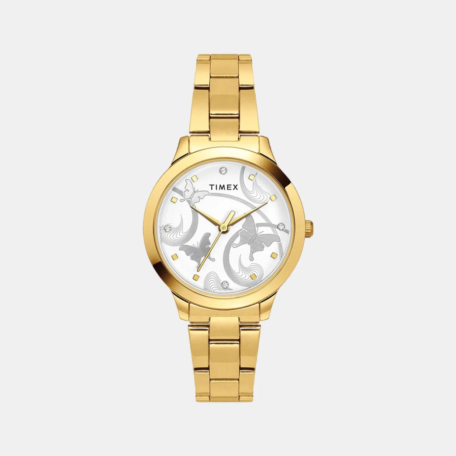 Women Quartz Silver Dial Analog Stainless Steel Watch TW000T635