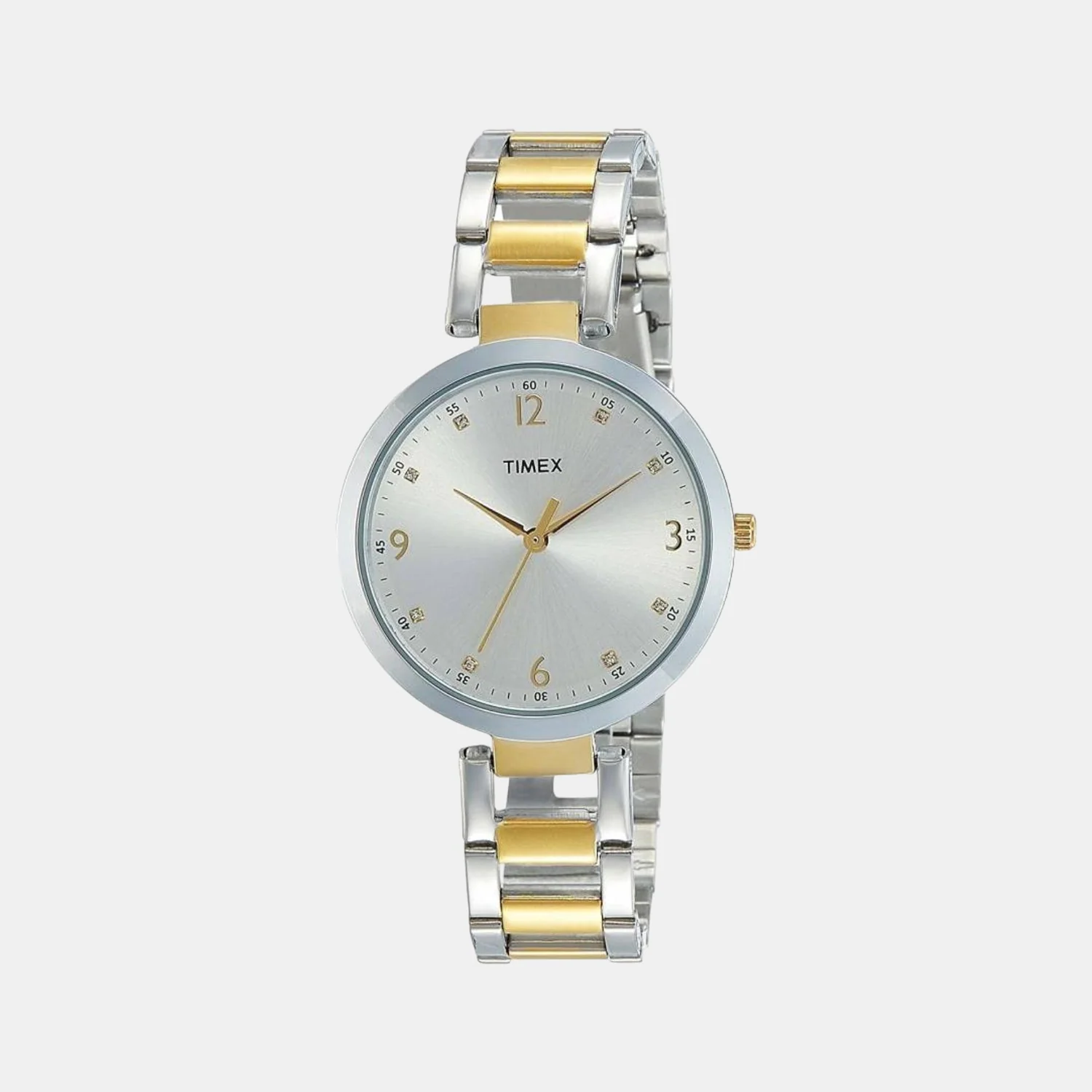 Women Quartz Silver Dial Analog Stainless Steel Watch TW000X200