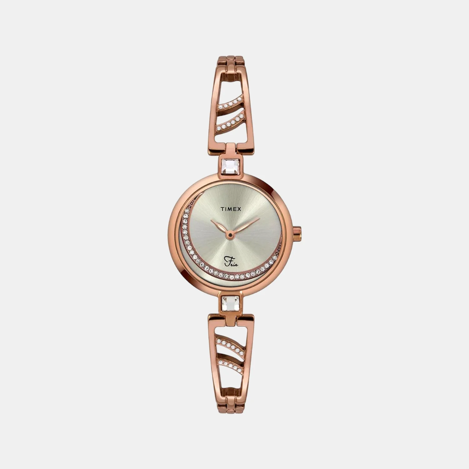Women Quartz Silver Dial Analog Stainless Steel Watch TWEL15201