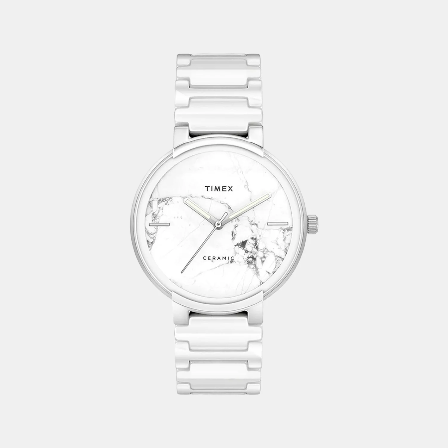 Women Quartz White Dial Analog Ceramic Watch TWEG21200