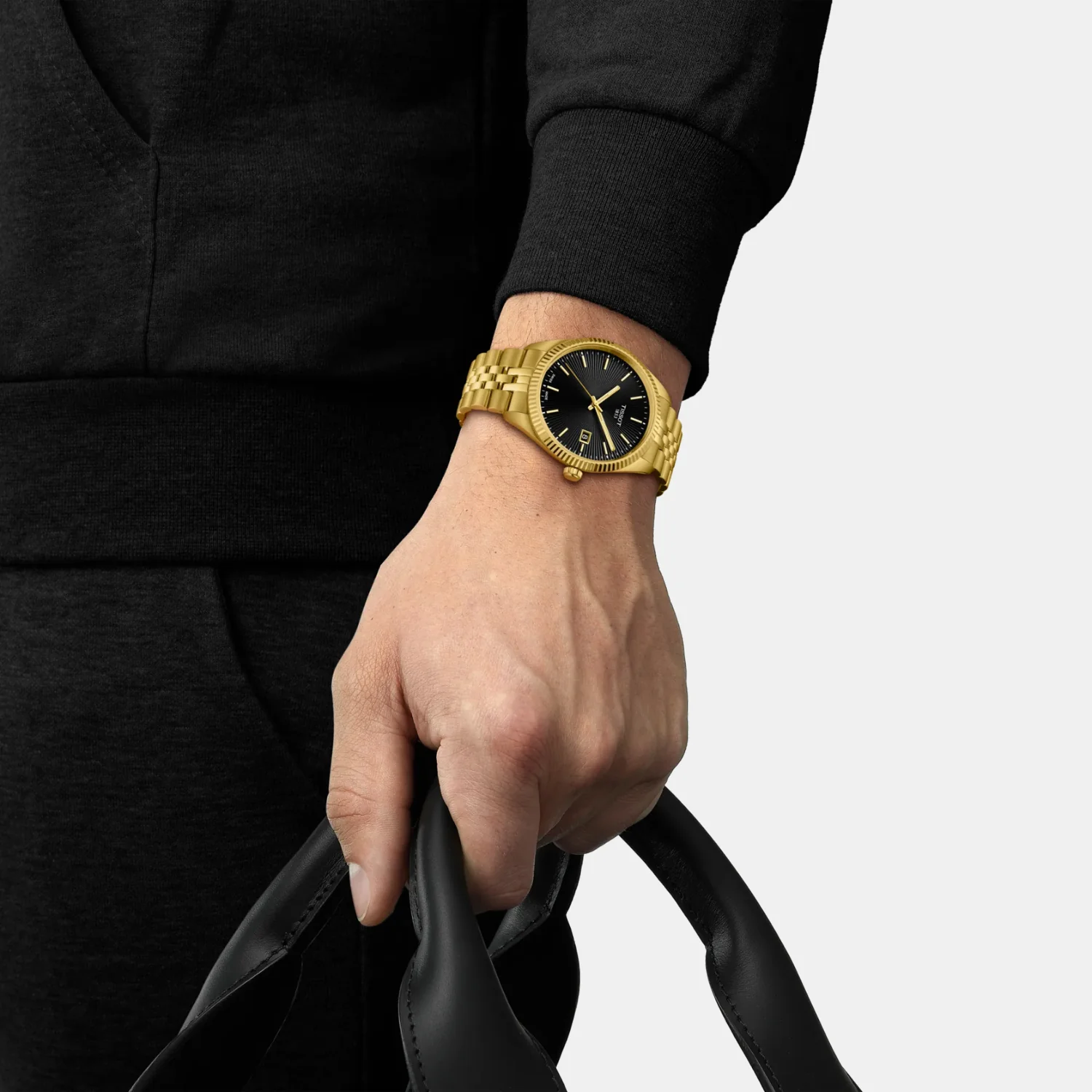 Ballade Men Quartz Black Dial Analog Stainless Steel Watch T1564103305100 - Image 6